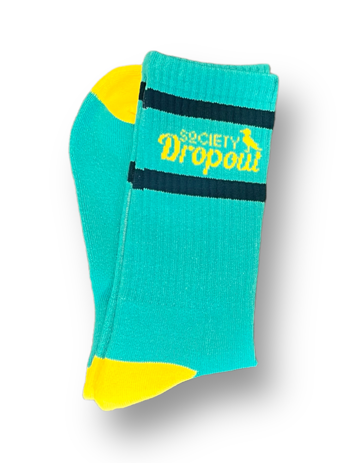 ELECTRIC BLUE & YELLOW CREW SOCKS